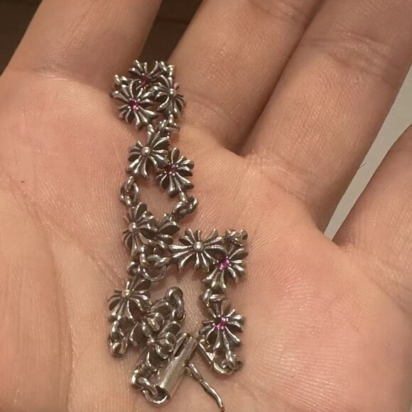 Chrome Hearts Tiny E ruby Bracelet length 21cm - Picture 3 of 4